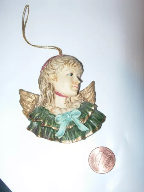 CHRISTMAS TREE ORNAMENT angel religious holiday decor blonde woman victorian 3"
