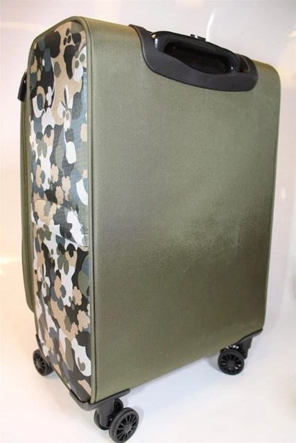 Samantha Brown Olive Geo Camo 2PC Set Carry On / Tote NEW Luggage S7655-35-2PC 12