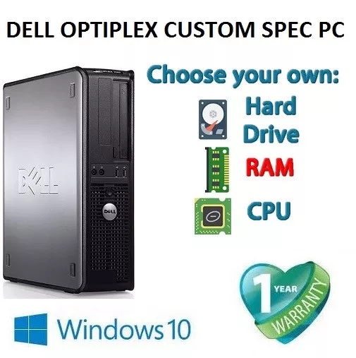 Dell  OptiPlex Custom Spec PC  Desktop Computer HDD RAM Processor Windows 10