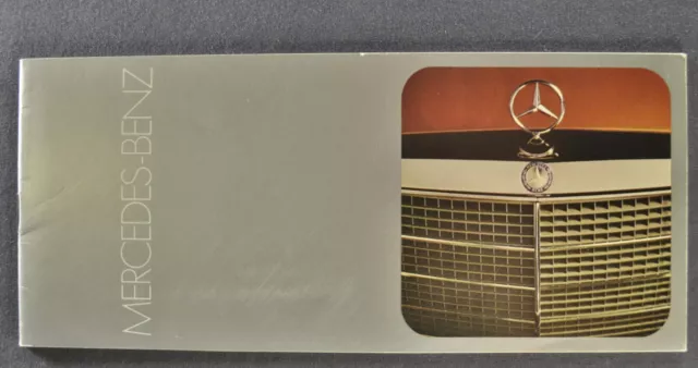 1973 Mercedes-Benz Brochure 220D 280 C 450 SL SLC SE SEL Nice Original Canadian