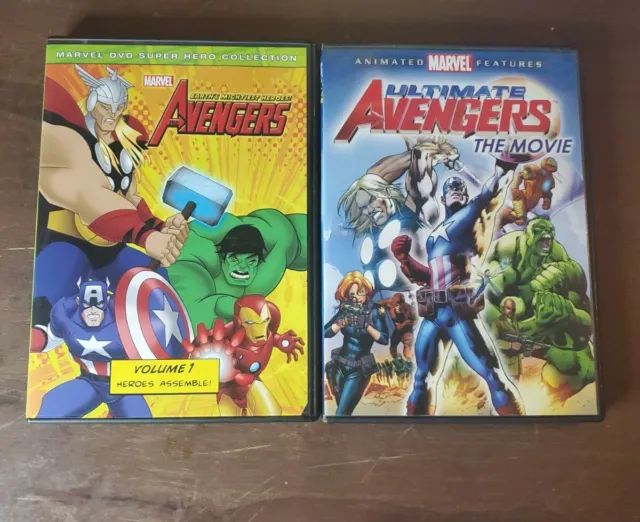 The Avengers Earths Mightiest Heroes V1(DVD, 2011) & Ultimate Avengers The Movie