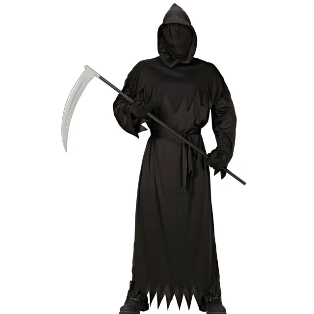 Costume Sensenmann Bambini Grim Reaper Outfit 128 5 - 7 anni Halloween Horror