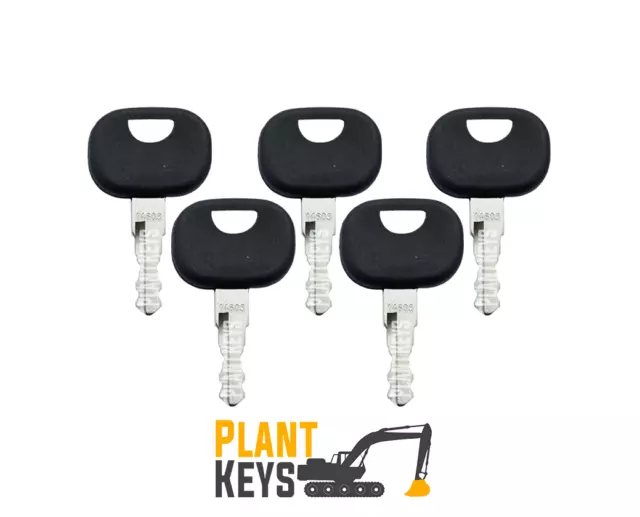 Volvo 14603 Mini Excavator Key (Set of 5) Bomag JCB Backhoe New Holland Skytrak