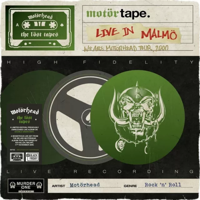 MOTORHEAD -The Lost Tapes Vol. 3 (Live In Malmo) (22) 2 LP green vinyl pre-order