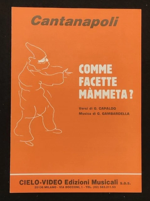 Spartito Musicale Comme Facette Mammeta? Capaldo Gambardella Cantanapoli