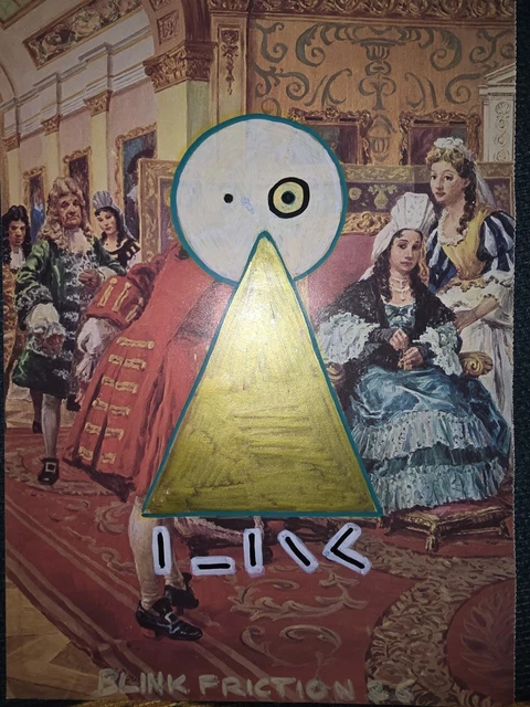 Blink Friction Original Sigil Artwork on Vintage Book Plate – Metallic Gold