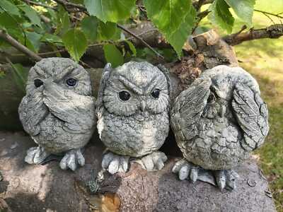 UHU Sculpture en Pierre Grand Hibou Uhu Résistant au Gel Figures de Bien Sûr 