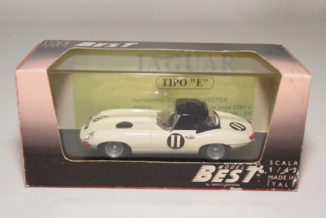 Q Best Model 9035 Jaguar Tipo E Spyder Tourist Trophy 62 Cream Mint Boxed