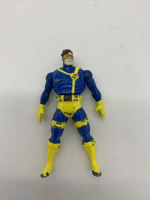 Marvel X-Men Steel Mutants Cyclops Die Cast 1994 Toy Biz Metal Mini Figure