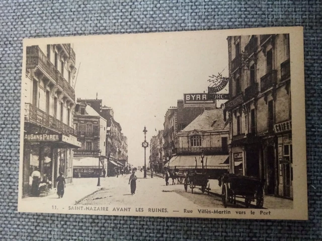 Cpa Saint Nazaire Avant Les Ruines Rue Villes Martin Vers Le Port