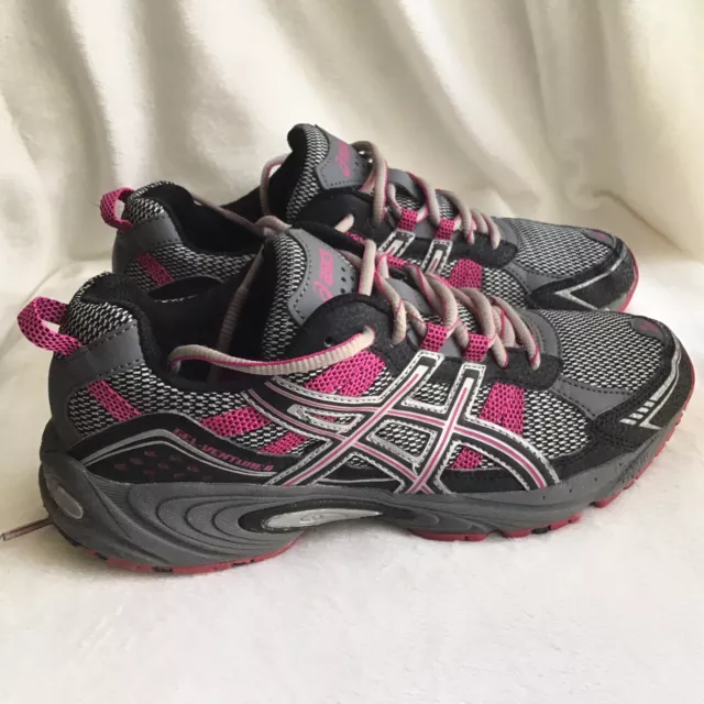 Women’s ASICS Gel Venture 4 Size 9 Running Shoes Pink / Black. 1Y