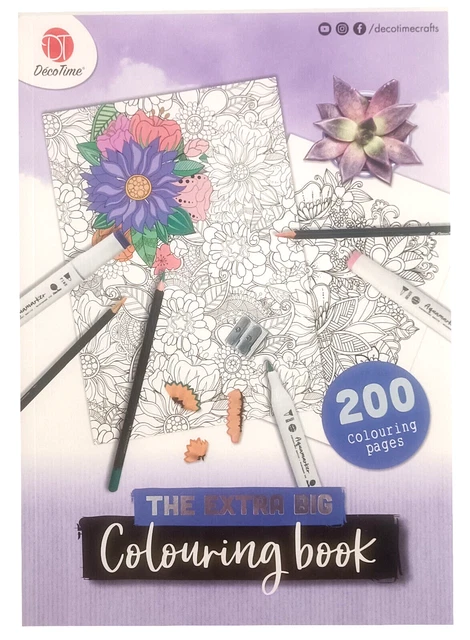 Malbuch für Erwachsene 200 Motive A4 100 Seiten XXL Mandala Ausmalen Spaß Hobby
