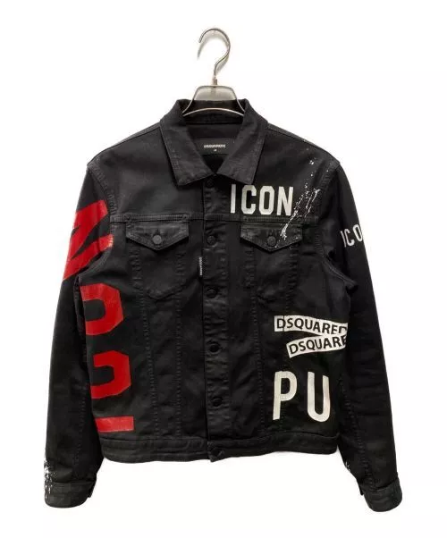 DSQUARED2 Men's Denim Jacket Dan New Punk Black Size:48 S74AM0860/585