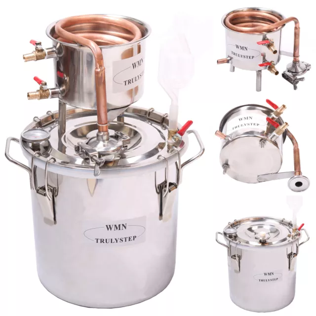 DIY Home Distiller Boiler Moonshine Still Spirits COPPER Water Alcohol Oil Brew