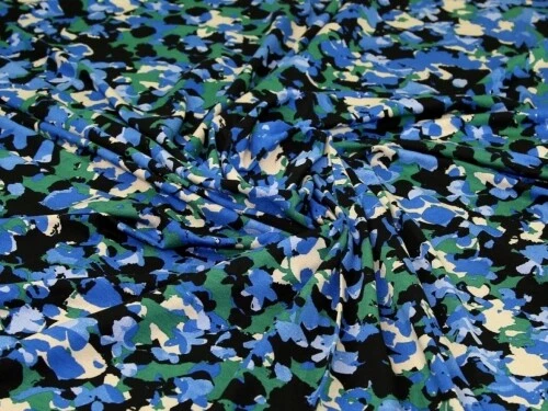 Viscose Jersey Stretch Knit Fabric Blue - per metre