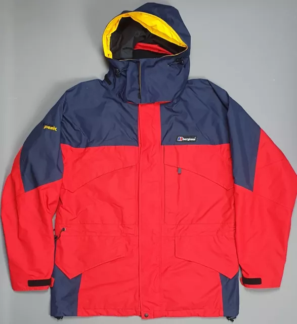 BERGHAUS GLACIER PEAK Goretex Jacket Mens Small Waterproof Hooded Rain Coat Red 130.00 PicClick UK