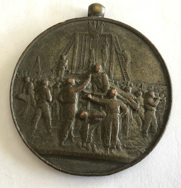 Médaille Ancienne En Bronze - Gymnastique De France - Dubois/Chapu - Occasion à Nettoyer
