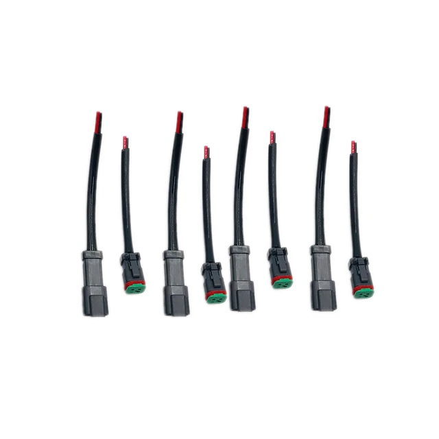 8x Heavy Duty Deutsch DT DTP Male/Female Adapters Connectors Pigtails Wiring A4