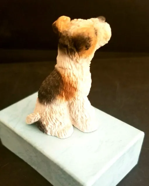 Stone Critter Littles Fox Terrier Dog Statue Figure Stamp SCL-054 Noble OK 3