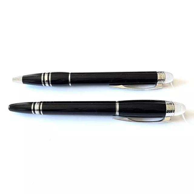 Montblanc Starwalker Midnight Black Ball Pen And Rollerball. Original Case 3