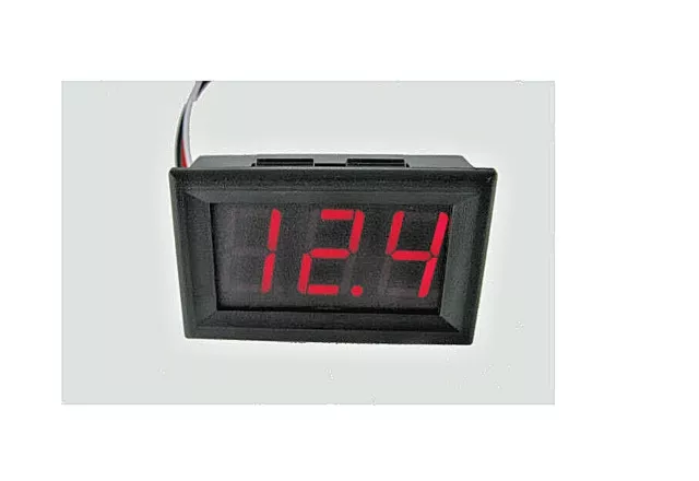 Red Digital LED Voltmeter 12v & 24v Battery Charge Indicator Tester Panel Meter