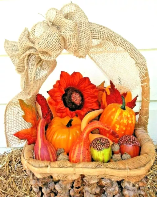 Pumpkin & Floral Fall Basket Arrangement Zensation Designs by Cyndal New 3