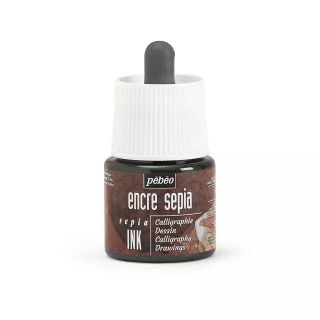 Pebeo Sepia Ink for Drawing & Calligraphy 45ml