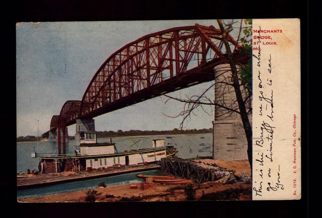 Postcard : Missouri - St Louis Mo - Merchant's Bridge 1909 View