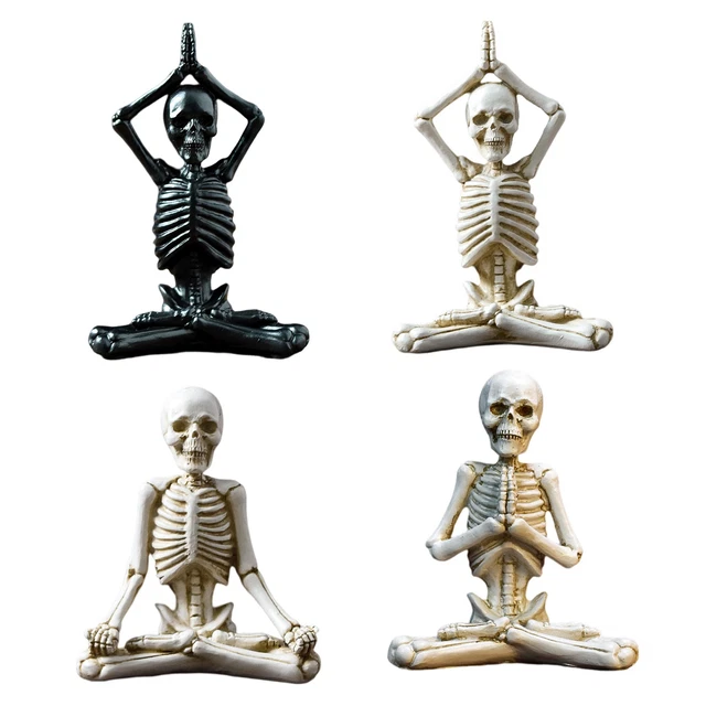 Halloween Yoga Skeleton Gifts Scene Layout Ghost Festival Ornament Skeleton