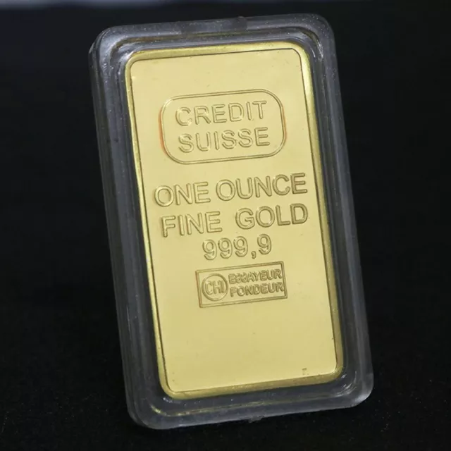 Fine Gold Swiss Bank Gold Bullion Bar Modern Suisse Gold bar  Collect