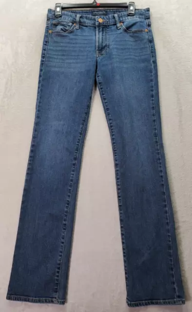 Lucky Brand Jeans Women Size 4 Blue Denim Cotton Pockets Straight Leg Flat Front