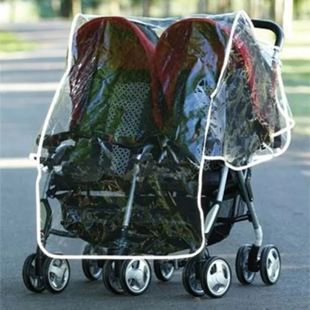 Diono Double Buggy Stroller Pushchair Rain Cover Universal Fit Plastic Protector