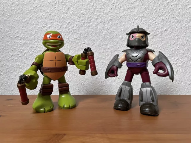 Teenage Mutant Ninja Turtles Shredder Michelangelo 2014 Action Figuren Konvolut