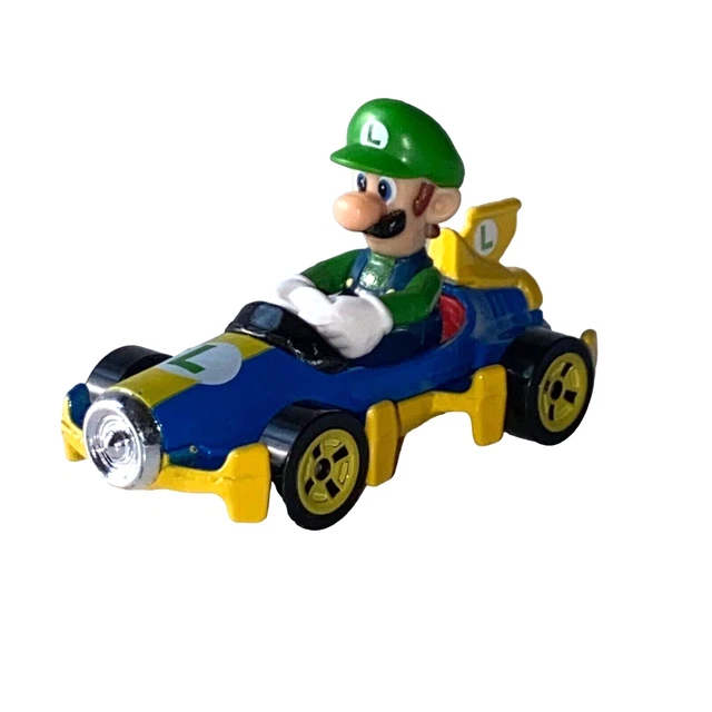 Hot Wheels Mario Kart - Mario Standard Kart + Super Glider - Voiture Neuve Sous Blister 1/64 (Mattel 2021)