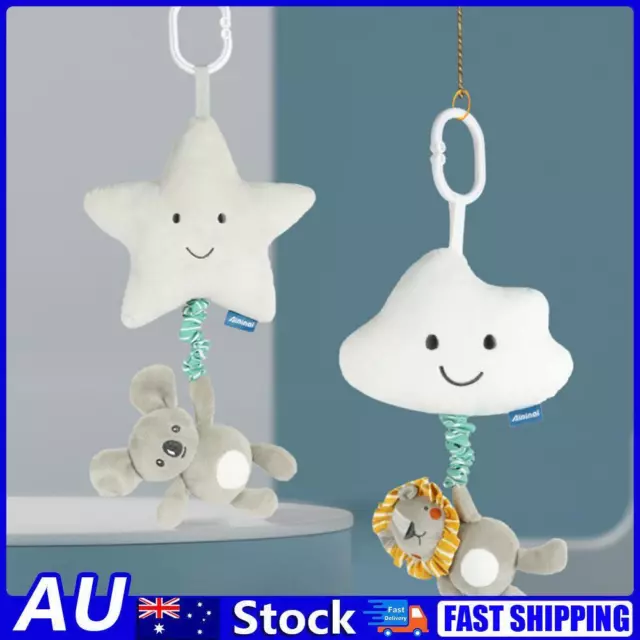 AU Plush Baby Bed Rattle Cute Bed Bell Mobile Wind Chime for Doorknob Crib Baby