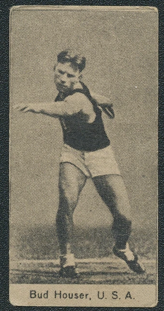 1932 Bud Houser Usa Discus Gold Medal Swedish Gota Olympic Card #25 1932 Bud Houser Usa Discus Gold Medal Swedish Gota Olympic Card #25