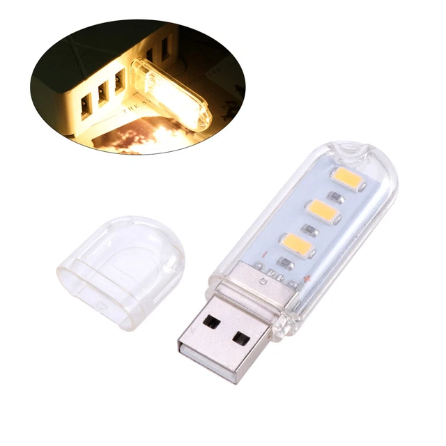 Luce notturna LED USB tastiera laptop lampada lettura illuminazione mini tavolo portatile