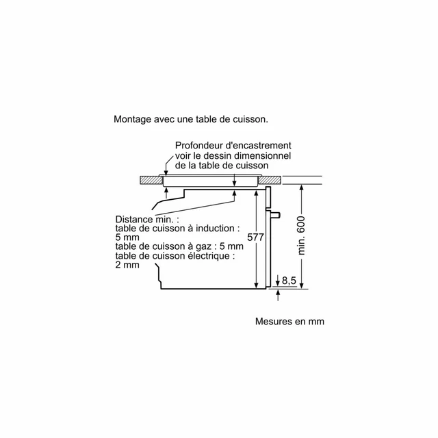 Four encastrable NEFF B3ACI5AN0  N50 8