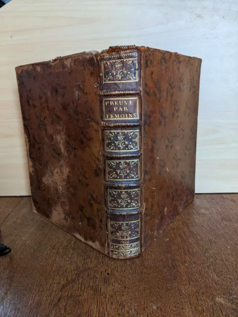 livre ancien-Danty-Traité de la preuve par témoins en matière civile-1769