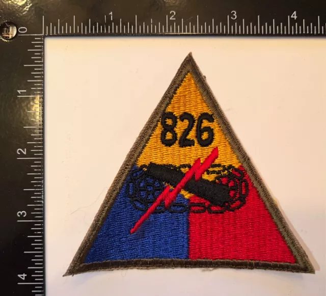 WWII US Army 826th Armored Armor Tank Destroyer Battalion Bn Tank Patch