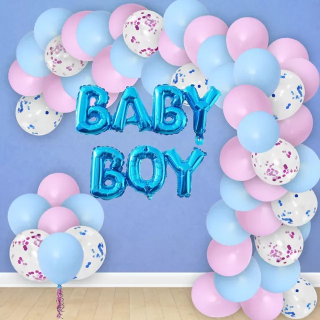 Baby Shower Balloons Girls Boy Pink Blue 1ST Theme Party DECORATION BALOONS