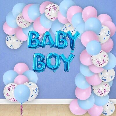Baby Shower Palloncini Ragazze Bambino Rosa Blu 1ST PARTY A TEMA DECORAZIONE Baloons