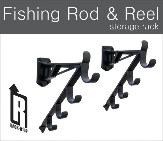 Fishing Rod Rack - 4 Rods - Fishing Rod Storage - Overhead