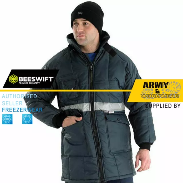 Coldstar Freezer Jacket Padded Thermal 3M Lined Parka Coat Work Sub-Zero Temp