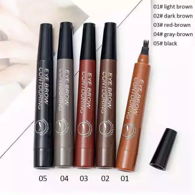 Microblading Tattoo Eyebrow Ink Pen Long Lasting Eye Brow Pencil 3D Fork Makeup