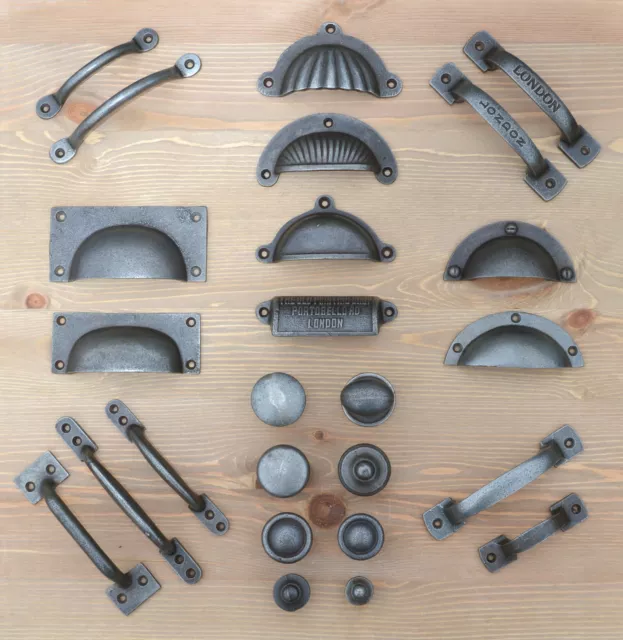Cast Iron Chest Drawer Door Handles & Knobs Wardrobe Kitchen Cupboard Cabinet