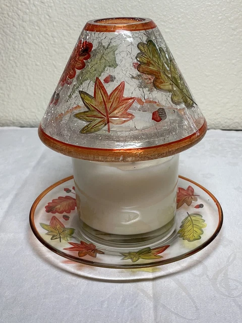 Yankee Candle Shade And Saucer, Fall Leaves