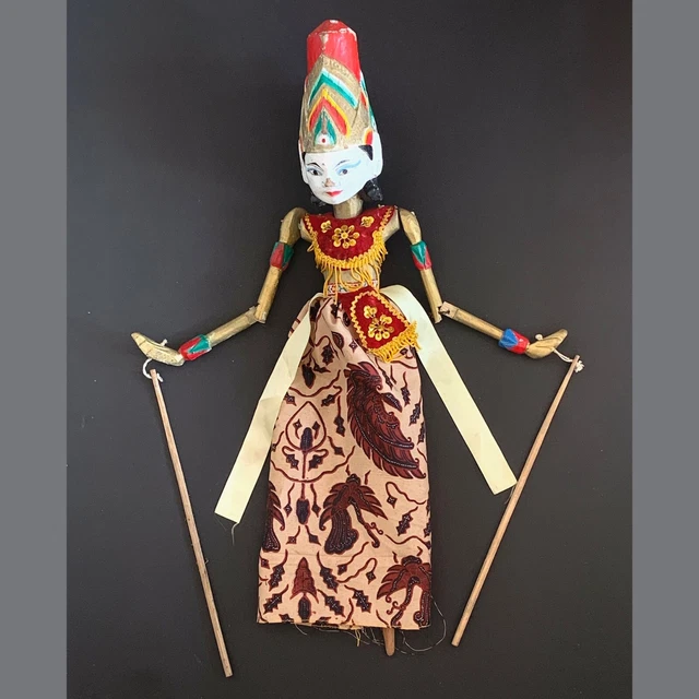 Títere de sombra tradicional Wayang Golek de colección Bali y Java Indonesia