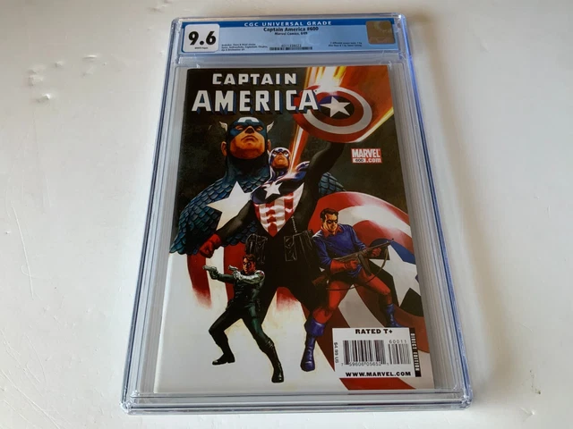 Captain America 600 Cgc 9.6 White Pages Winter Soldier Marvel Comics 2009 G8M