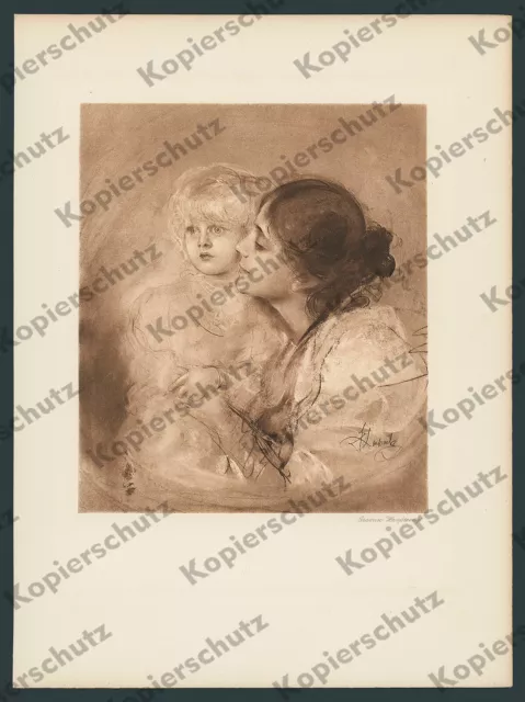 orig Hanfstaengl-Gravüre Eleonore Duse Lenbach-Tochter Marion München Kunst 1898